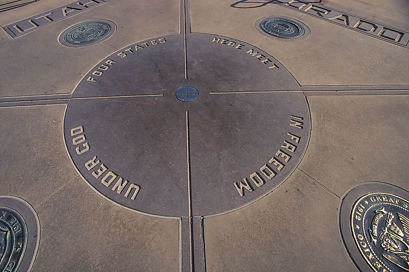 The Four Corners monument. The Four Corners monument.