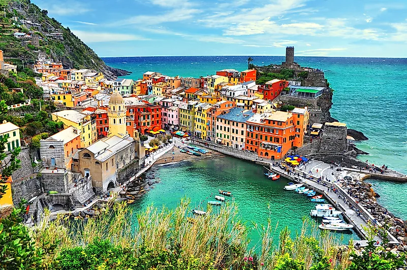 The famous Cinque Terre in Italy is on the Ligurian Sea.