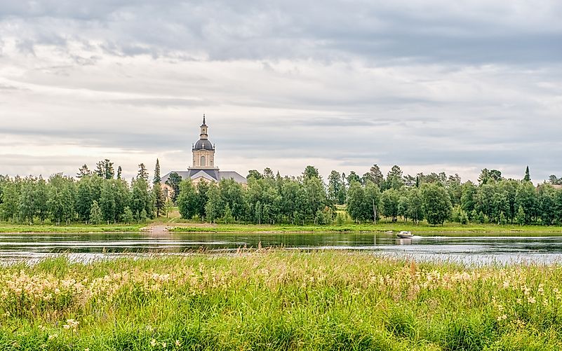 The Torne river, seen here from Haparanda, acts as the border between Sweden and Finland.