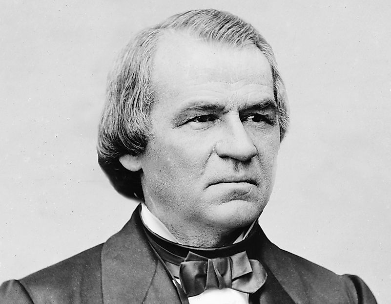 Andrew Johnson fired Edwin Stanton, which led to Johnson's impeachment trial. Image credit: wikimedia.org