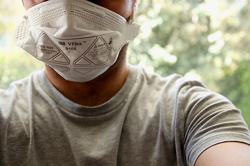 Port Elizabeth, South Africa - March 22, 2020: A man wears a face mask to protect himself from the Coronavirus (covid-19) during lockdown. Image credit: MD_Photography / Shutterstock.com
