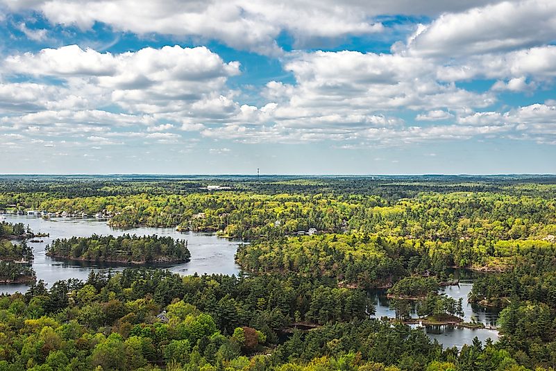 The lush Thousand Islands. The lush Thousand Islands.