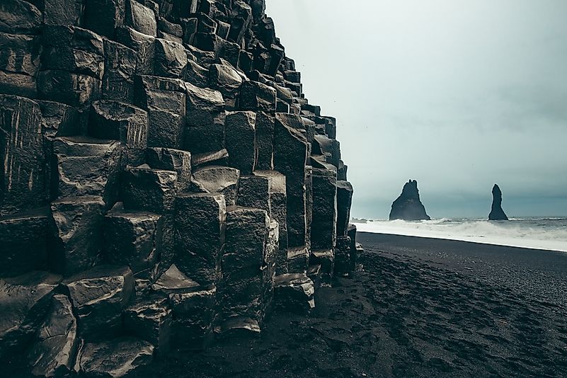 The beach at Vik, Iceland. The beach at Vik, Iceland.