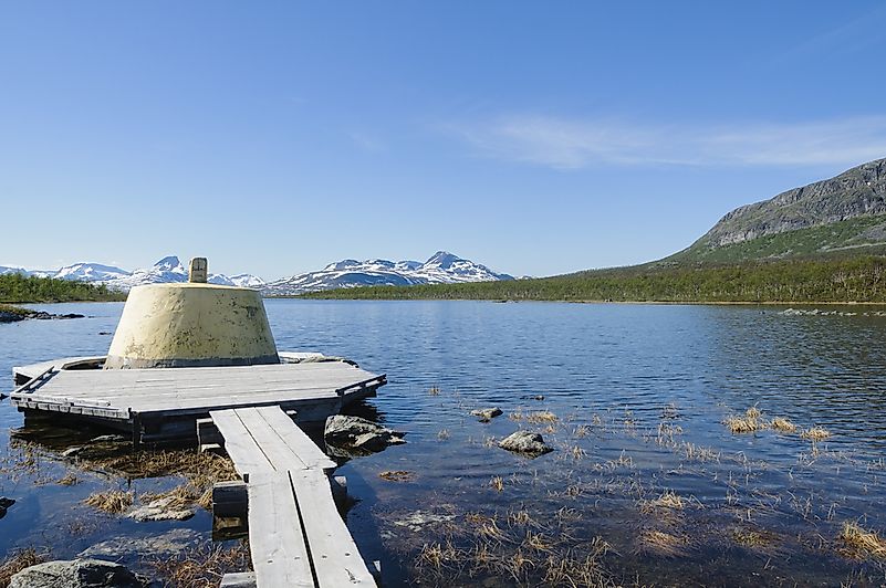 The Three-Country Cairn marking the meeting point of Sweden, Finland, and Norway.