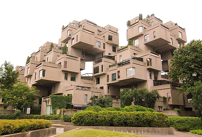Habitat '67 housing complex. Habitat '67 housing complex.