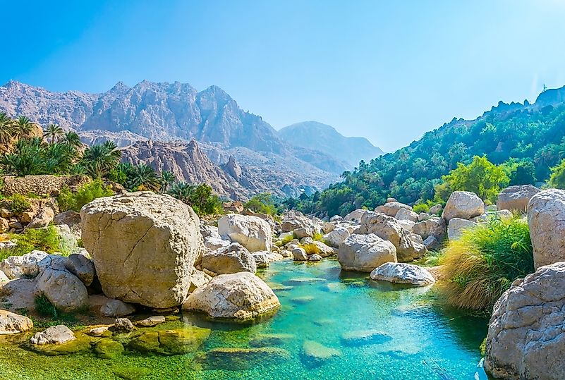 A lagoon in Oman. A lagoon in Oman.