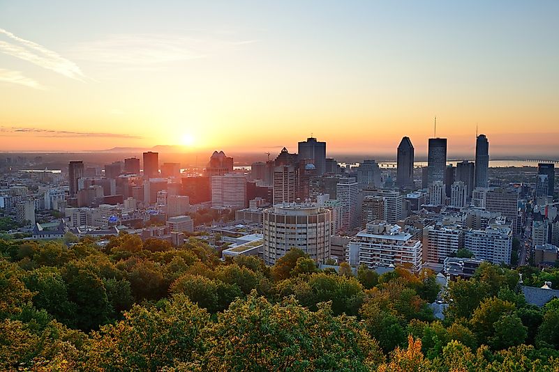 View of downtown Montreal from Mount Royal.