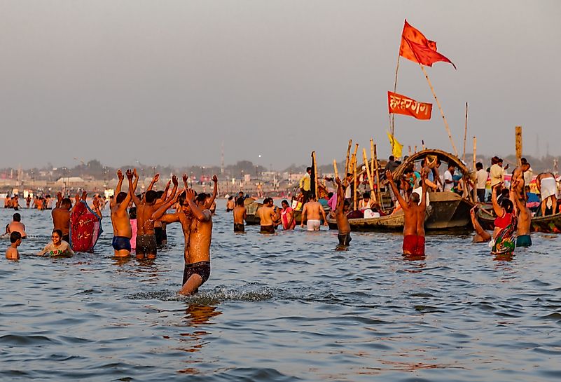 Pilgrims bathing in the Holy Ganges during the Kumb Mela. Image credit: Ninara/Flickr.com Pilgrims bathing in the Holy Ganges during the Kumb Mela. Image credit: Ninara/Flickr.com