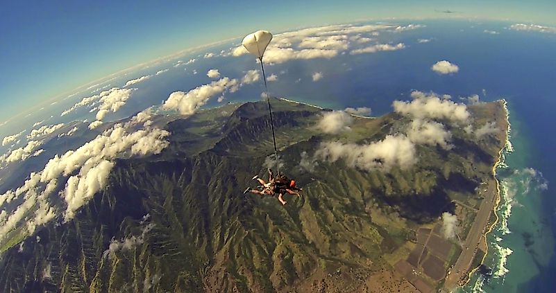 Skydiving over Oahu's north shore. Image credit: www.roamingrobert.com Skydiving over Oahu's north shore. Image credit: www.roamingrobert.com