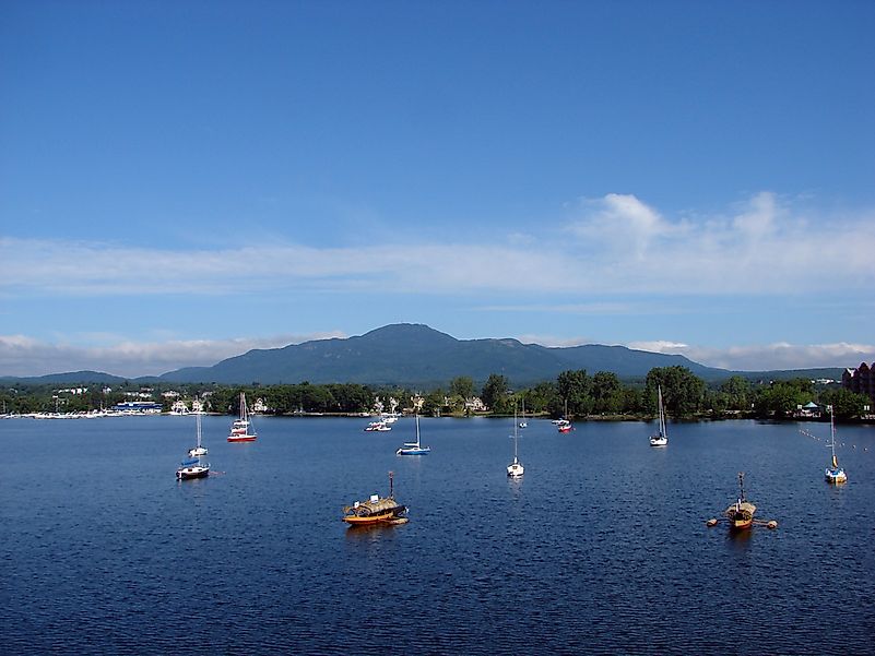 Lake Memphremagog, the alleged home of Lake Memphremagog, the alleged home of