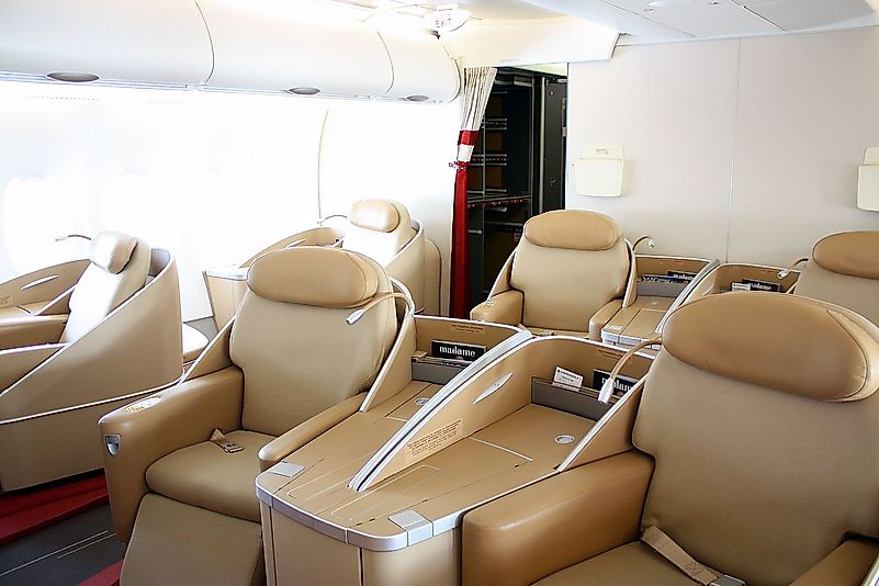Air France first class seating. Image credit: Andy Mitchell/Wikimedia.org Air France first class seating. Image credit: Andy Mitchell/Wikimedia.org