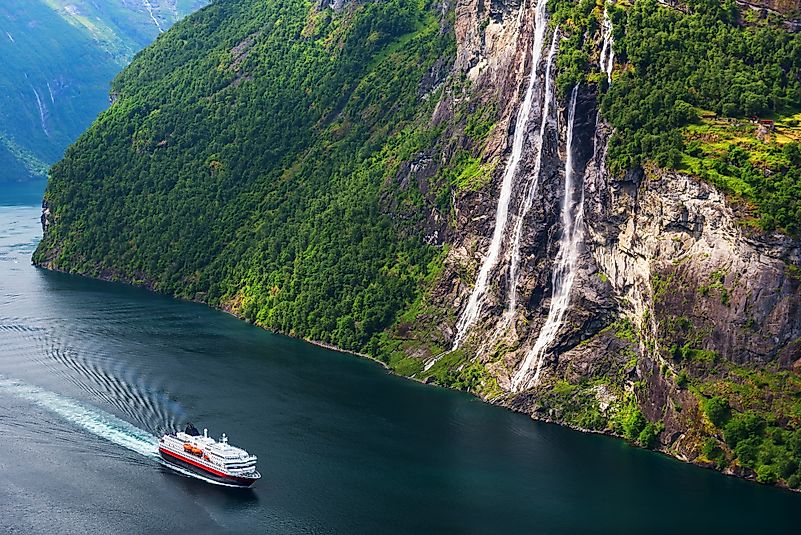 Breathtaking view of Sunnylvsfjorden fjord and famous Seven Sisters waterfalls, near Geiranger village in western Norway. Image credit: Smit/Shutterstock.com Breathtaking view of Sunnylvsfjorden fjord and famous Seven Sisters waterfalls, near Geiranger village in western Norway. Image credit: Smit/Shutterstock.com