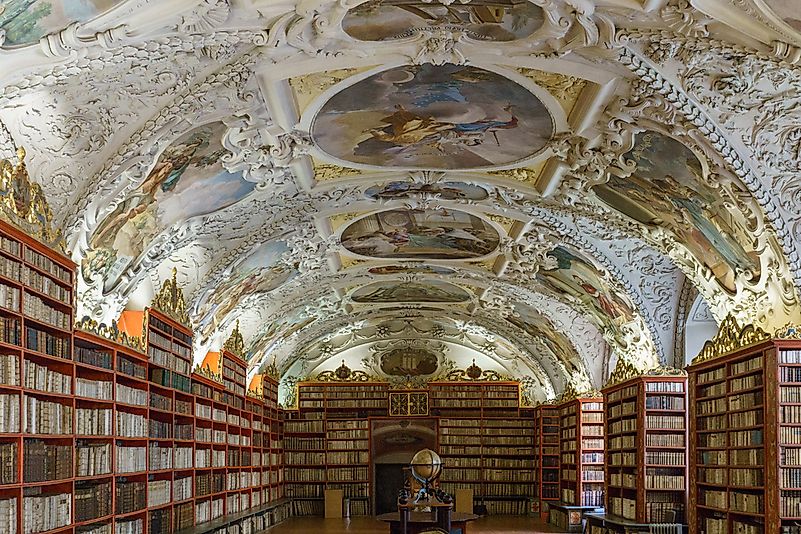 The ceiling of Shrahov Monastery Library. The ceiling of Shrahov Monastery Library.