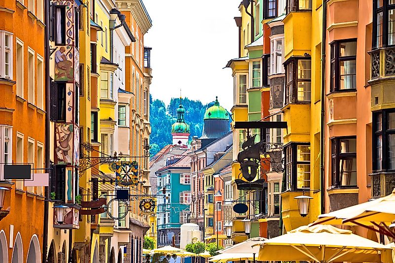 A street view of Innsbruck, Austria. A street view of Innsbruck, Austria.