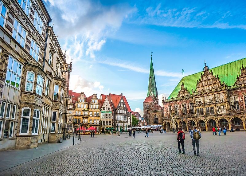 The Market Square of Bremen, Germany. The Market Square of Bremen, Germany.