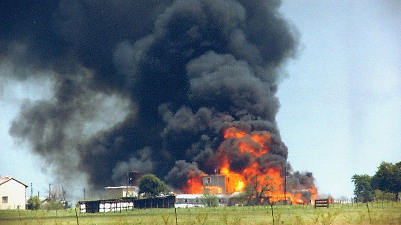 The cult members did not want to give up, and the siege lasted for 51 days, ending in a fire that killed 76 people. Image credit: history.com The cult members did not want to give up, and the siege lasted for 51 days, ending in a fire that killed 76 people. Image credit: history.com