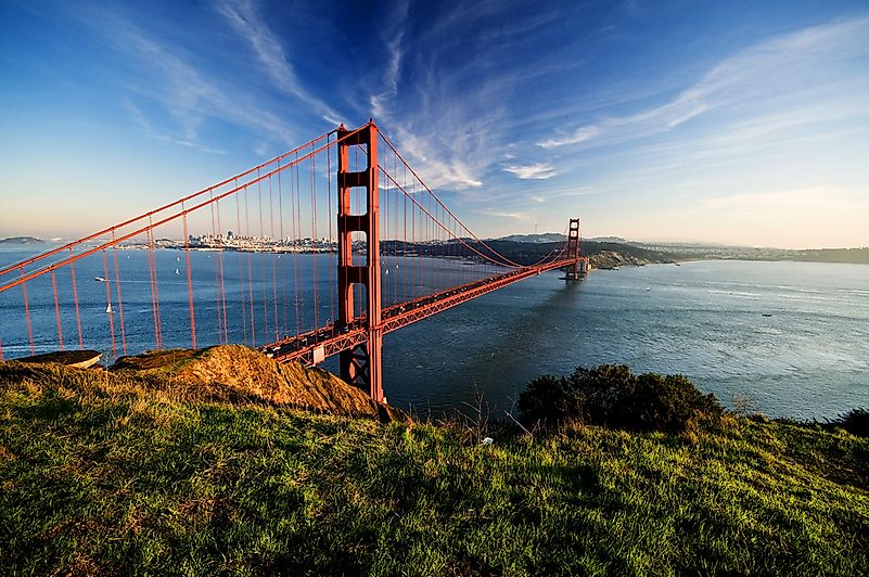 The Golden Gate Bridge near San Francisco, California. The Golden Gate Bridge near San Francisco, California.