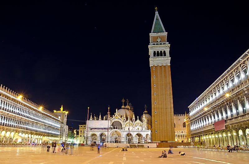 St. Mark's Campanile - Italy's other leaning tower. St. Mark's Campanile - Italy's other leaning tower.