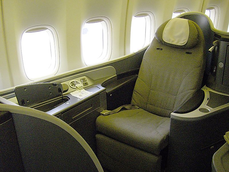 United Airlines first class seating. Image credit: Alan Light/Wikimedia.org United Airlines first class seating. Image credit: Alan Light/Wikimedia.org