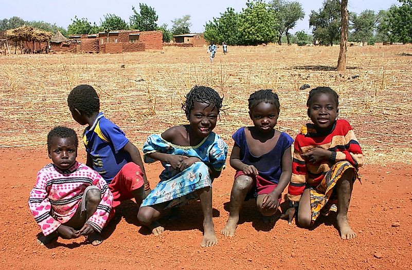 Children in a village in Burkina Faso. Image credit: RobertoVi from Pixabay 