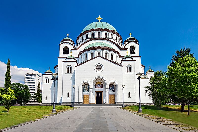 The Church of Saint Sava is the largest Orthodox cathedral in the world. The Church of Saint Sava is the largest Orthodox cathedral in the world.