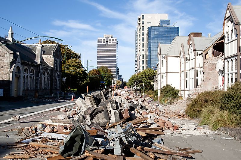 Damage from the 2011 Christchurch earthquake in New Zealand.
