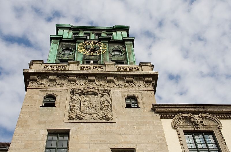The bell tower of the Technical University of Munich. The bell tower of the Technical University of Munich.