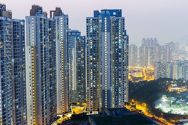 Tower blocks in Hong Kong. Tower blocks in Hong Kong.