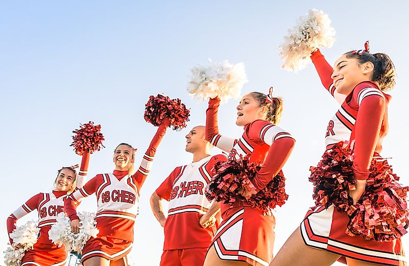 A group of cheerleaders