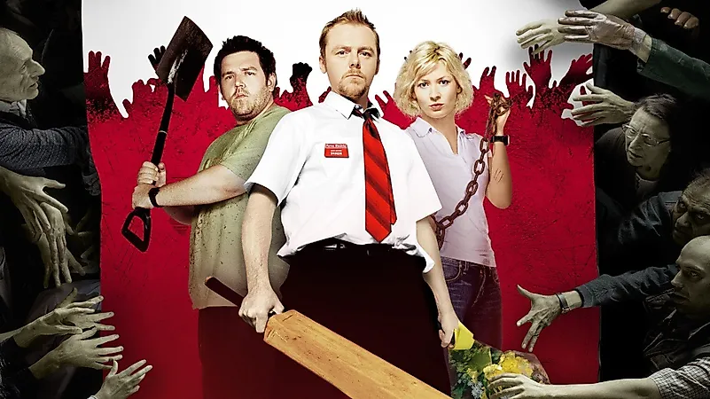 Shaun of the Dead é uma comédia de terror clássica estrelada por Nick Frost.  Crédito da imagem: wegotthiscovered.com