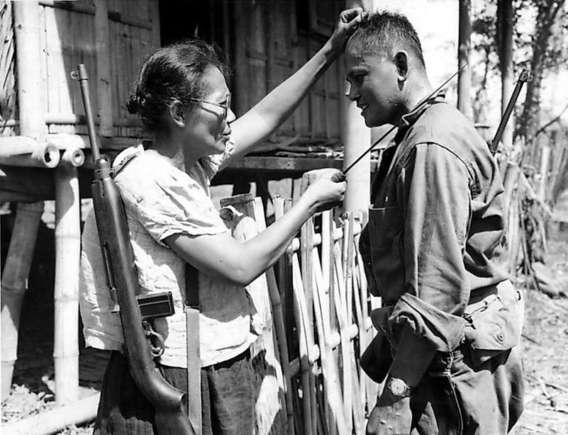 With only homemade weapons and not much firepower at all, Fernandez successfully defended her island, killing more than 200 members of the Japanese military forces. Image credit: rarehistoricalphotos.com With only homemade weapons and not much firepower at all, Fernandez successfully defended her island, killing more than 200 members of the Japanese military forces. Image credit: rarehistoricalphotos.com
