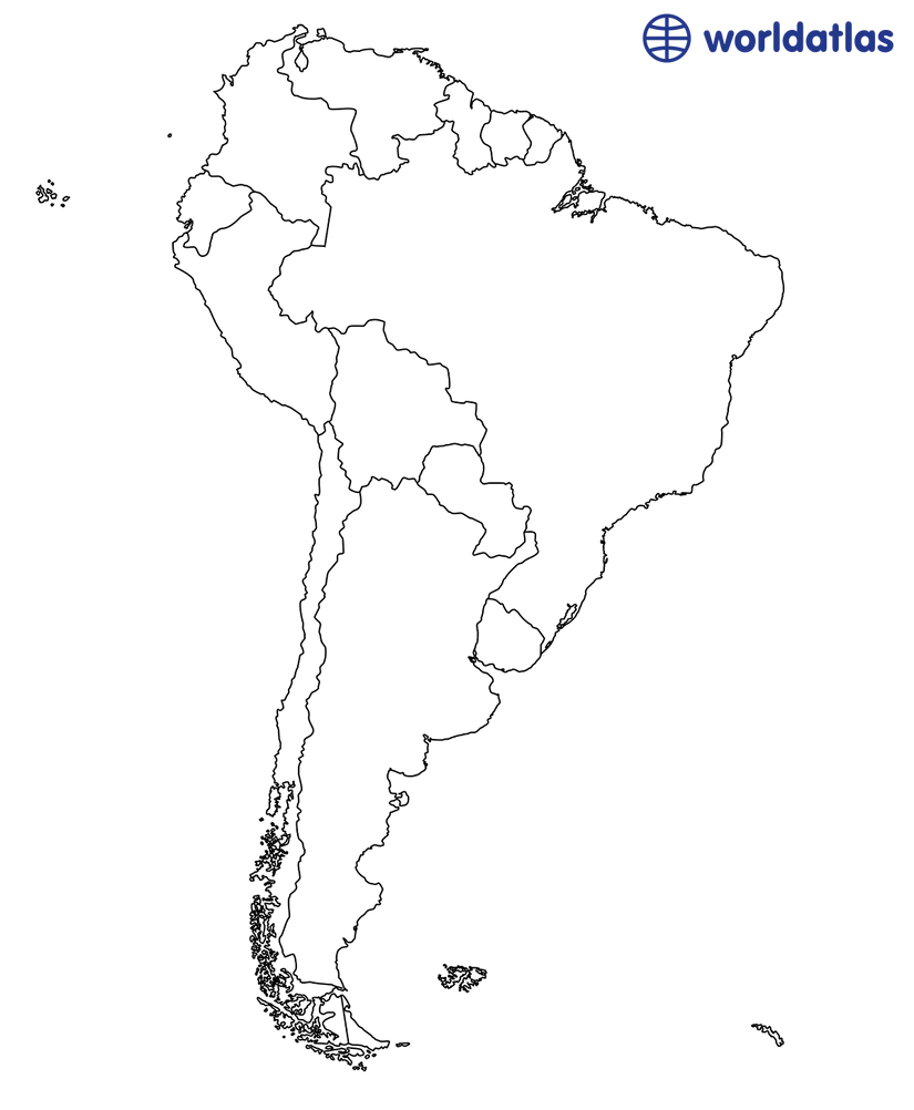 South America Map Outline