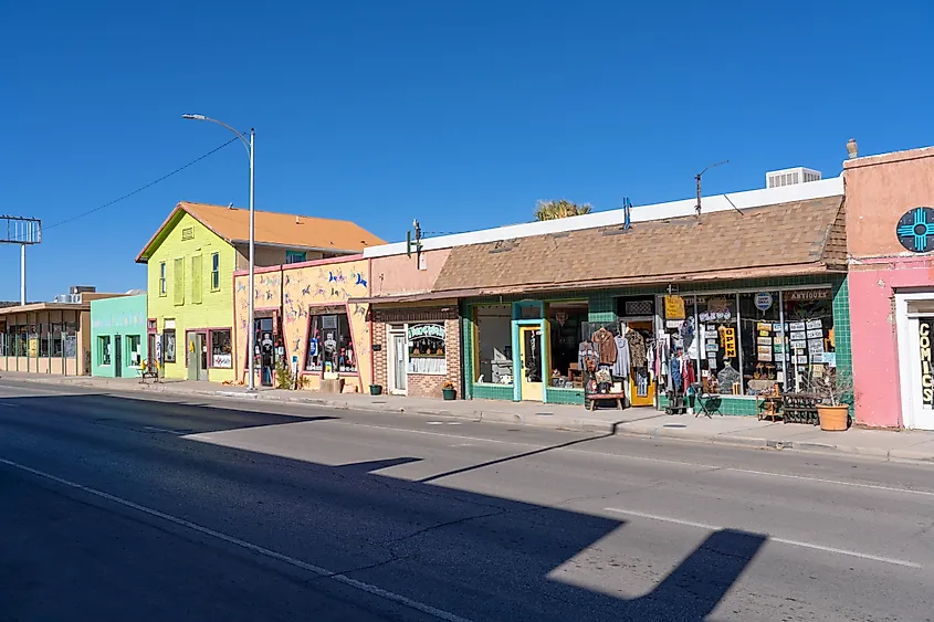 Vibrant local businesses in Truth or Consequences, New Mexico. Image