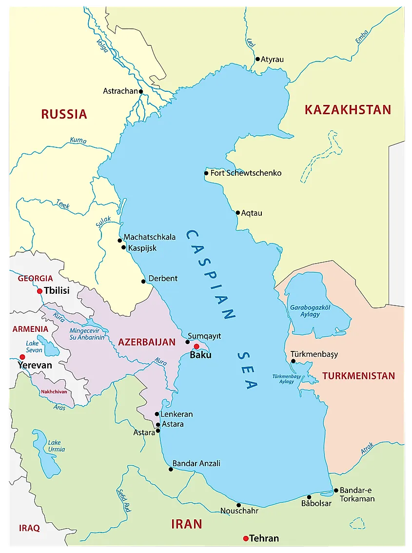 Caspian Sea is actually the world's biggest lake and not a sea