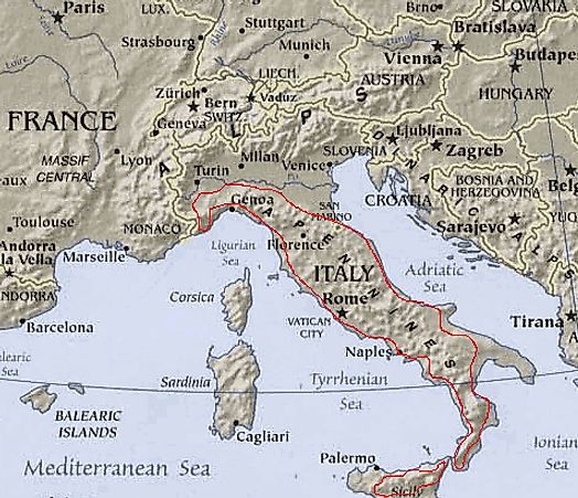 The Apennines Mountains Map and Details - World Atlas