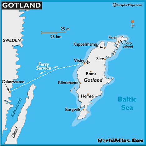 Gotland Map and Map of Gotland Island Information Page