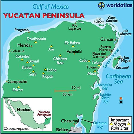 Map Of Yucatan Mexico Maps Yucatan Peninsula Facts Landforms World Atlas Map Of Yucatan Mexico Maps Yucatan Peninsula Facts Landforms World Atlas