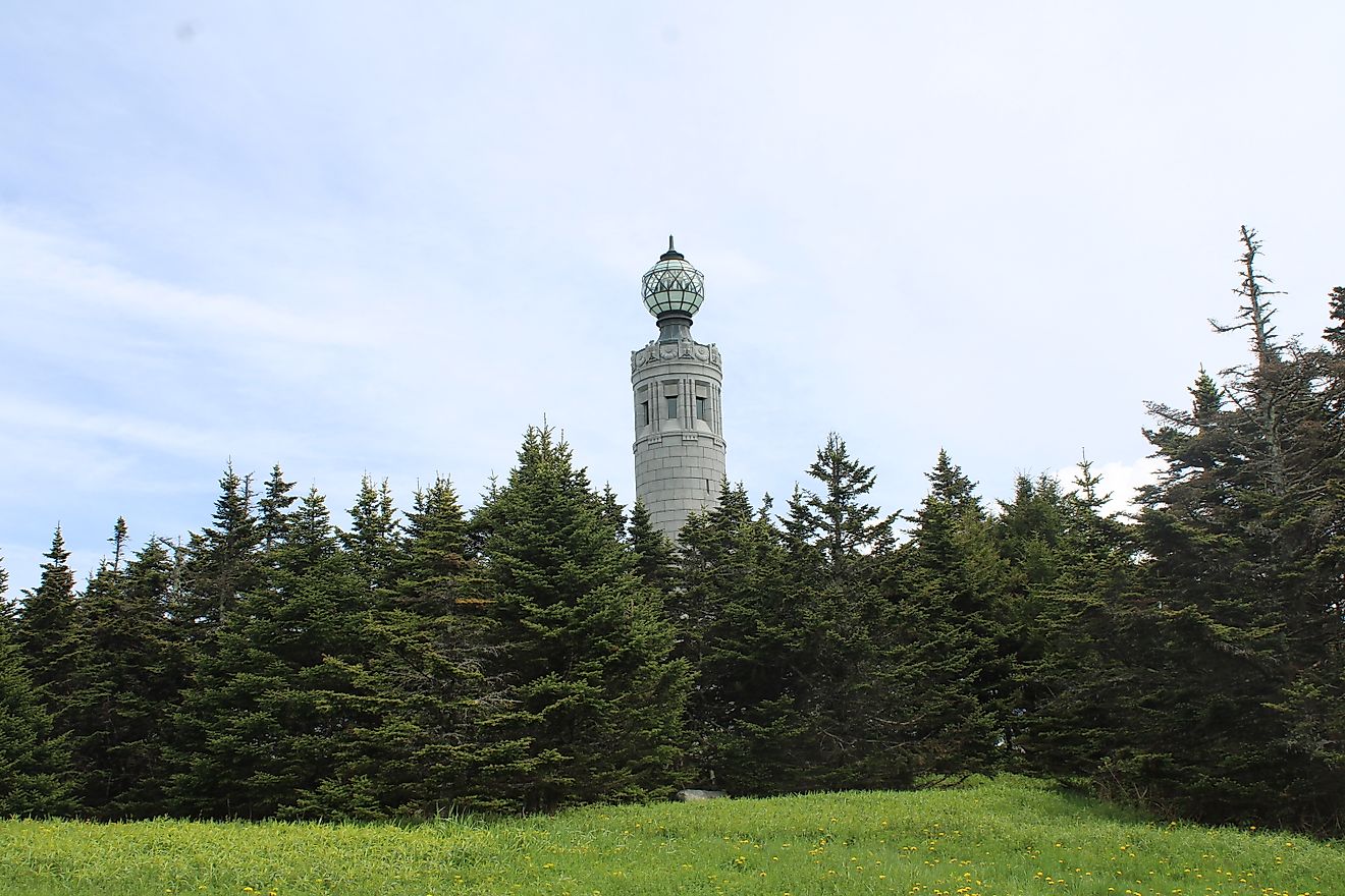 The Massachusetts Veterans War Memorial Tower atop Mount Greylock, Adams, Massachusetts.