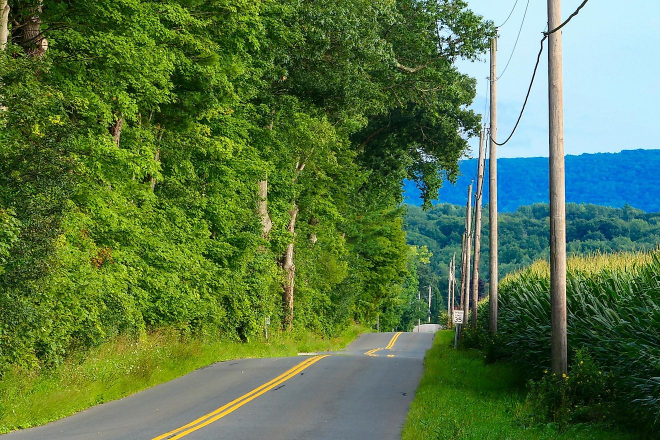 Country road in Colebrook, Connecticut