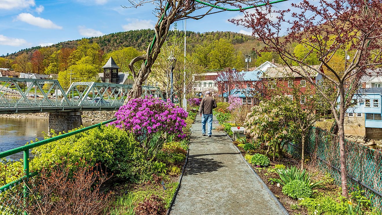 The Bridge of Flowers in Shelburne, Massachusetts.