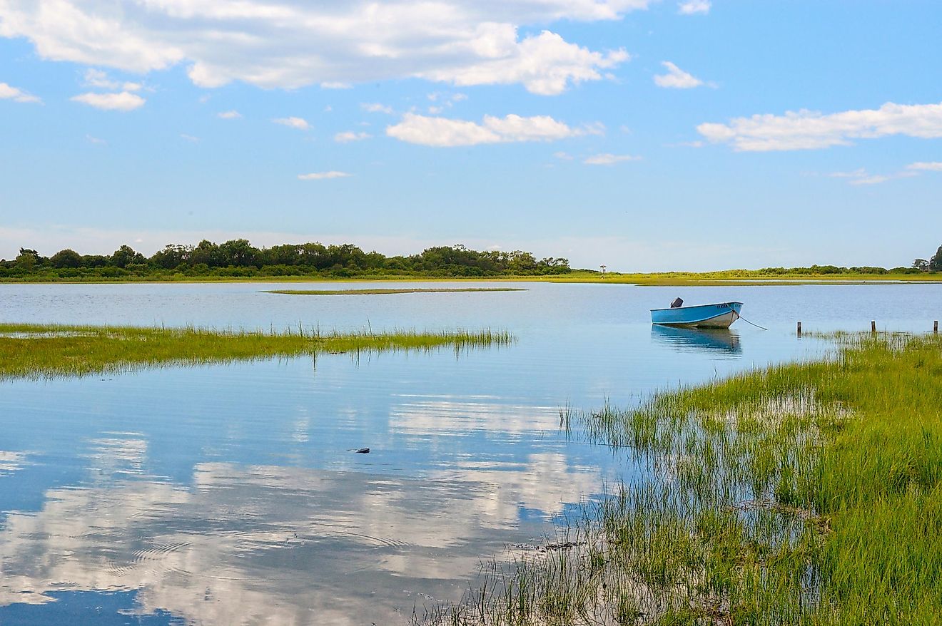 A tidal salt marsh in East Lyme, Connecticut