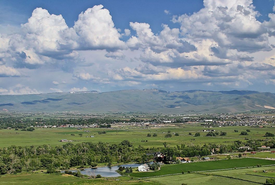 Aerial view of Midway, Utah.