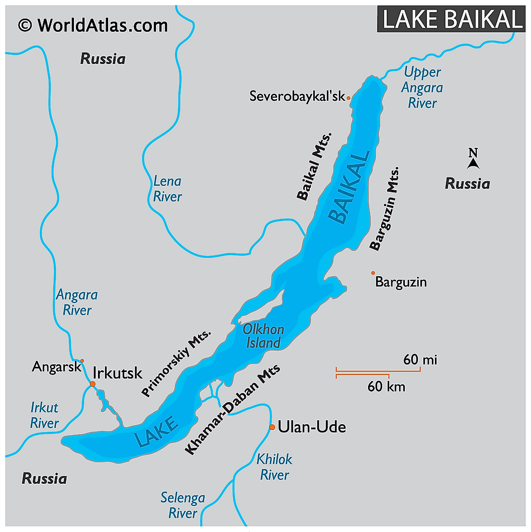 Map of Lake Baikal