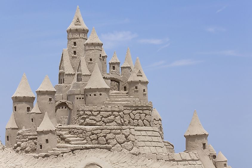 A beautiful sandcastle in Cannon Beach, Oregon.
