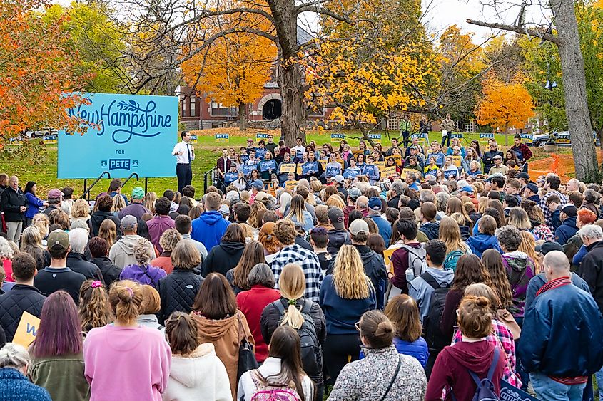A town hall meeting in Durham, New Hampshire.
