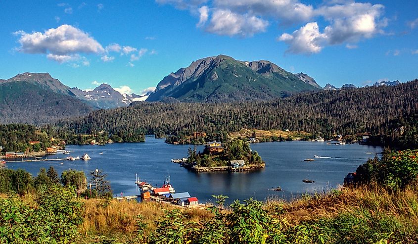 Halibut Cove across Katchemak Bay from Homer, Alaska