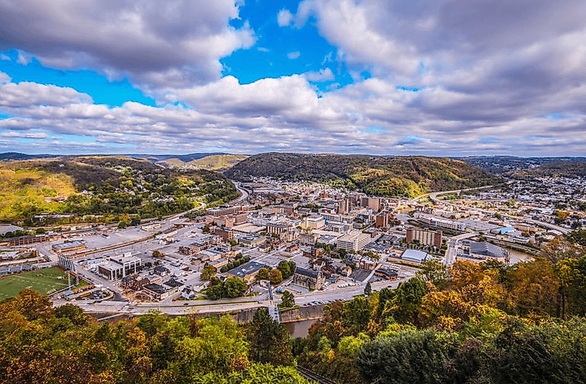 Overlooking Johnstown, Pennsylvania. Image credit TylerTrim via Wikimedia Commons.