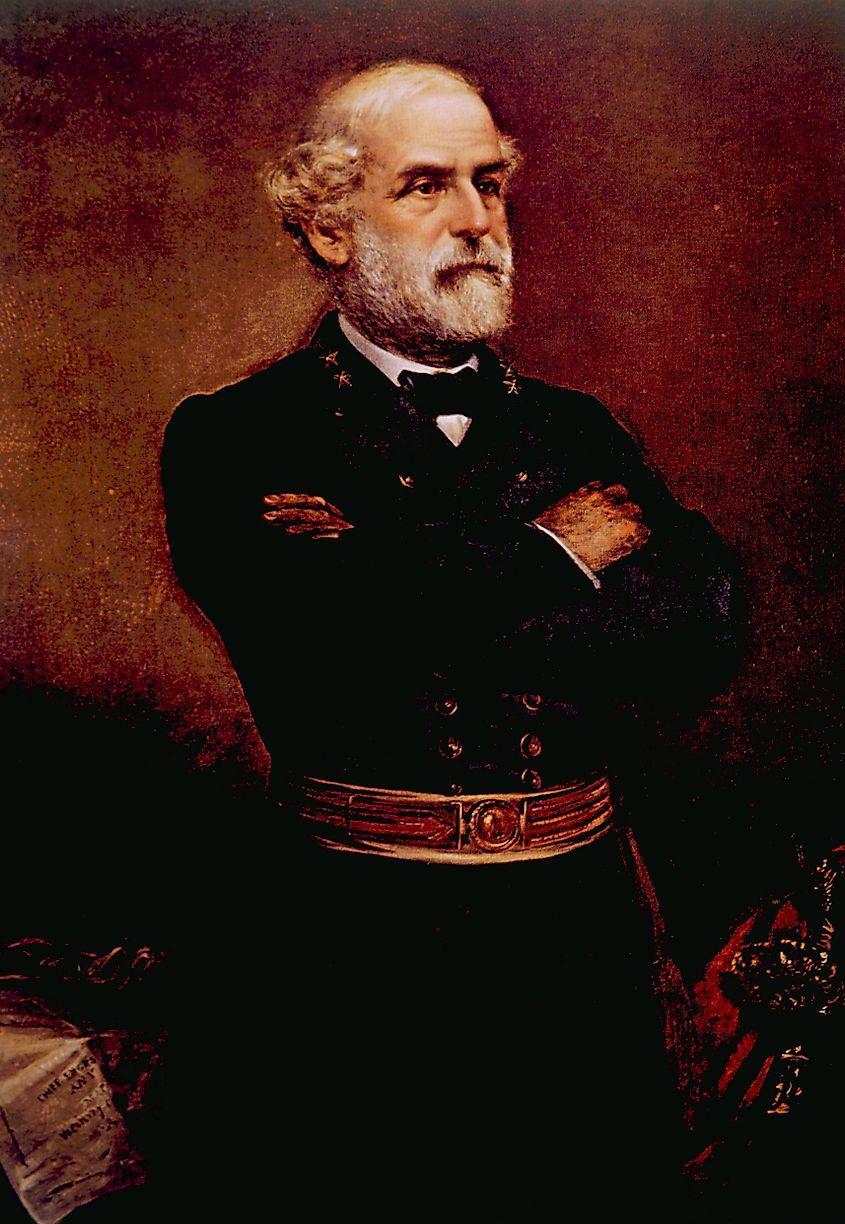 The famed Confederate general Robert E Lee. 