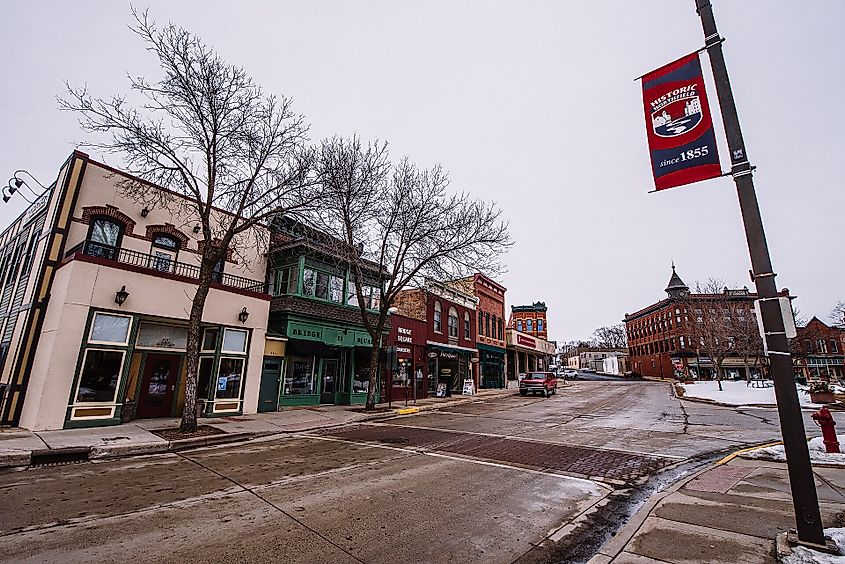 Bridge Square in downtown Northfield, Minnesota.