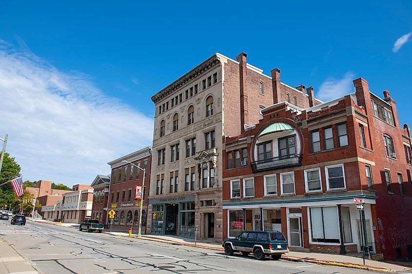 Fitchburg Historical Society building at 781 Main Street at Upper Common in downtown Fitchburg, Massachusetts MA, USA. Editorial credit: Wangkun Jia / Shutterstock.com